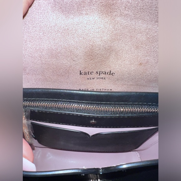 Kate Spade Black Leather ‘Make It Mine’ BACKPACK/CROSSBODY CUSTOMIZABLE LOCK EUC - Picture 17 of 17